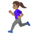 woman running, medium skin tone